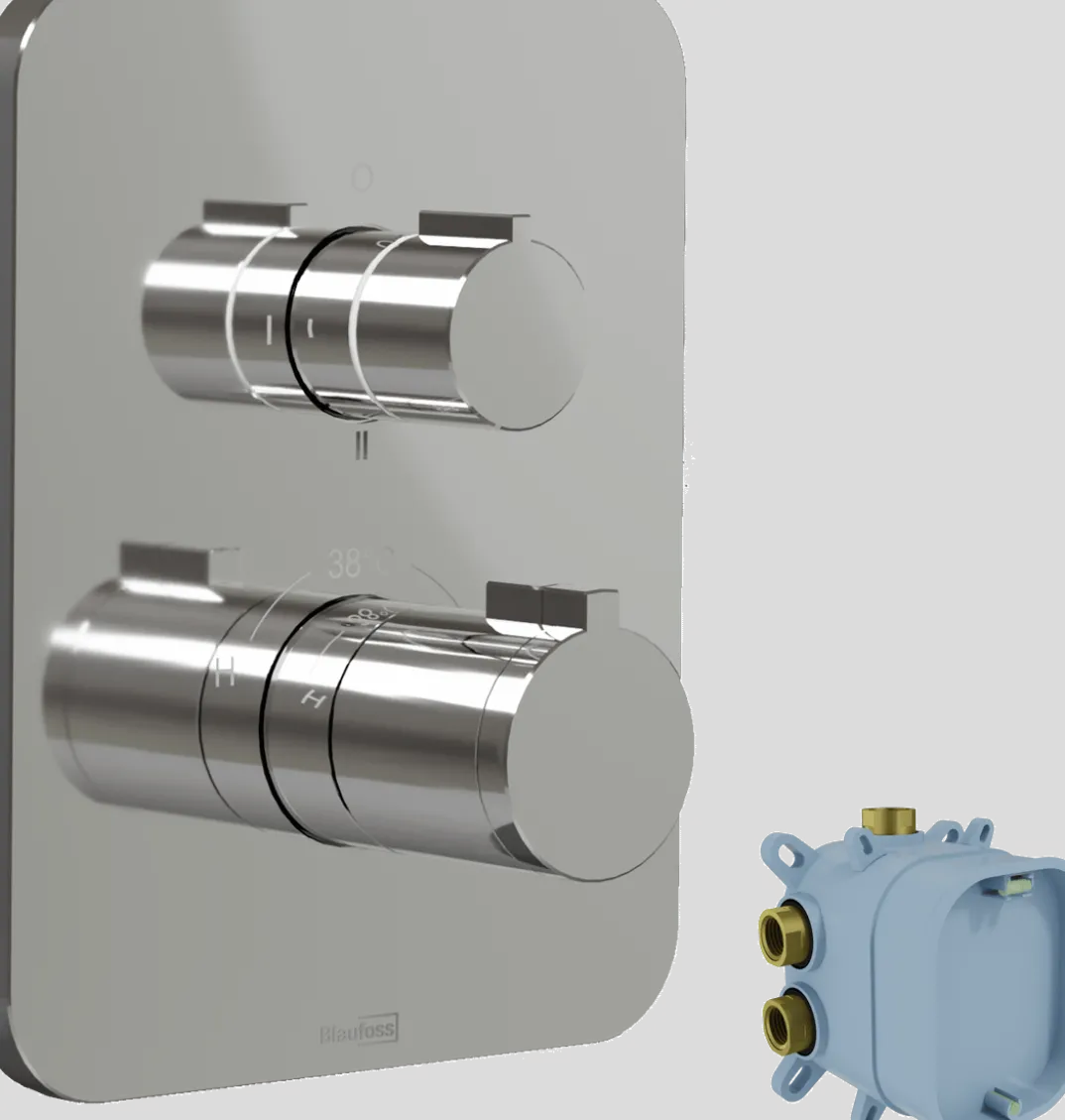 Blaufoss Smartbox thermostatische inbouw douchekraan, inbouwelement inbegrepen