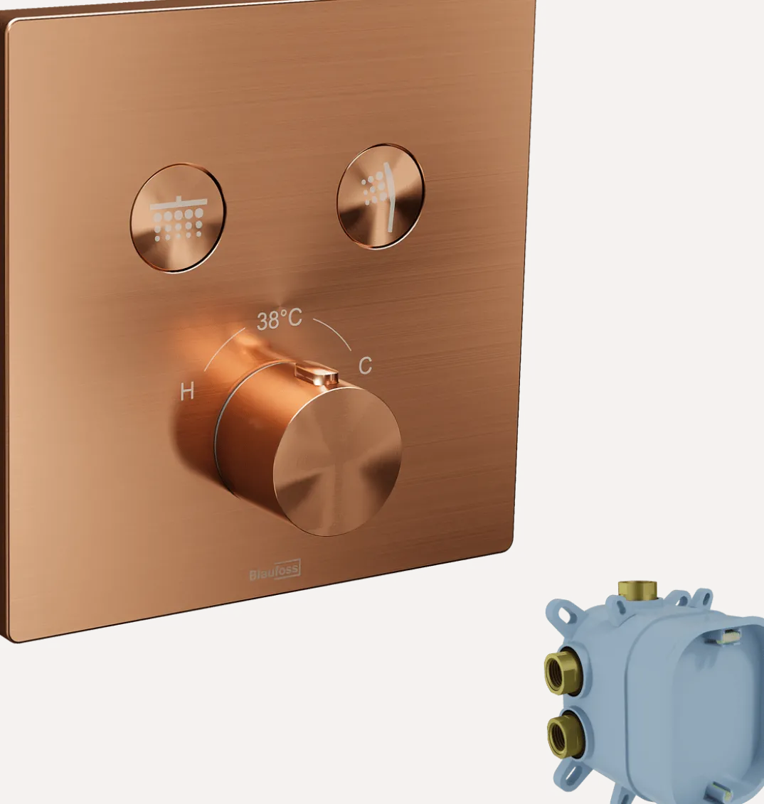 Blaufoss Smartbox thermostatische inbouw douchekraan, inbouwelement inbegrepen