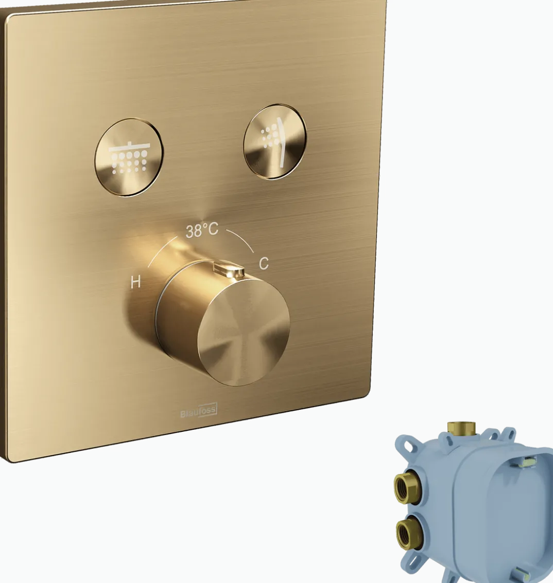 Blaufoss Smartbox thermostatische inbouw douchekraan, inbouwelement inbegrepen