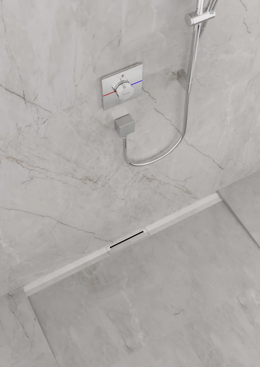 Hansgrohe RainDrain Flex douchegoot afwerkset inkortbaar