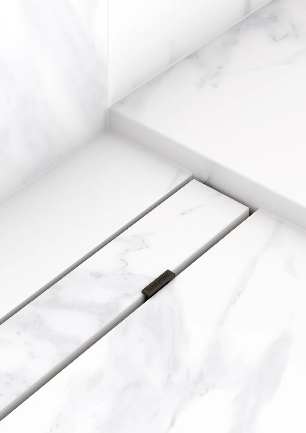 Hansgrohe RainDrain Rock douchegoot afwerkset inkortbaar