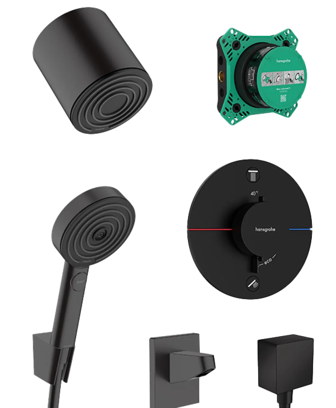 Hansgrohe Showerselect Comfort_S inbouw regendoucheset, inbouwelement inbegrepen