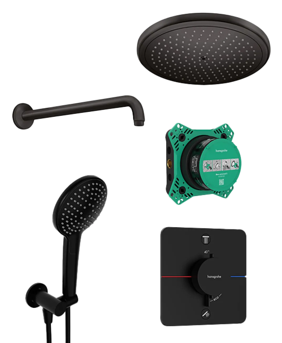 Hansgrohe Showerselect Comfort Q inbouw regendoucheset, inbouwelement inbegrepen