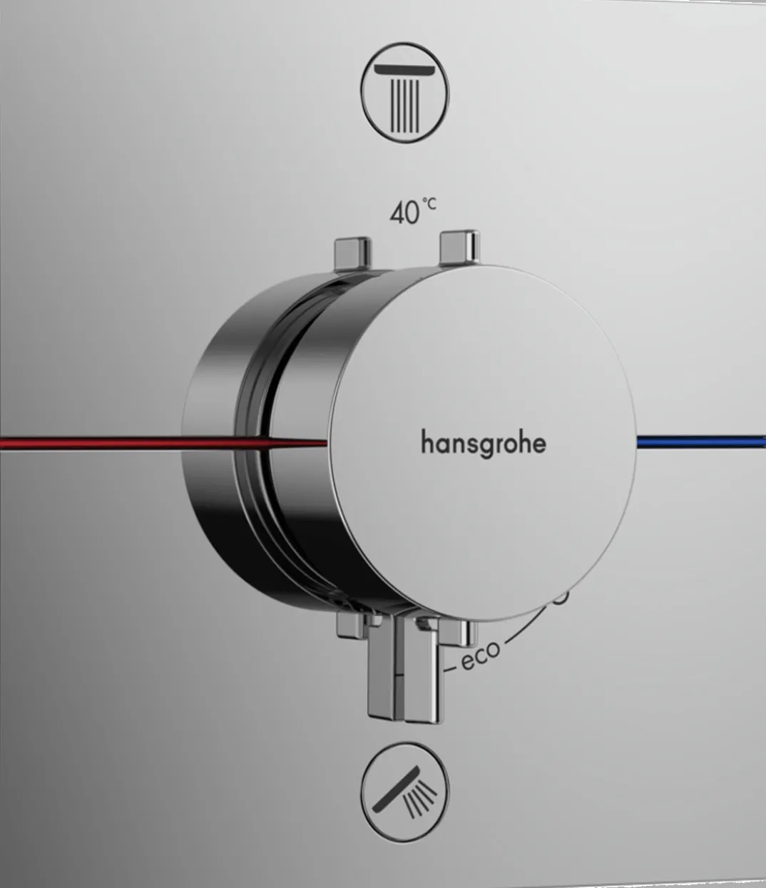 Hansgrohe ShowerSelect Comfort E thermostatische inbouw douchekraan, inbouwelement niet inbegrepen