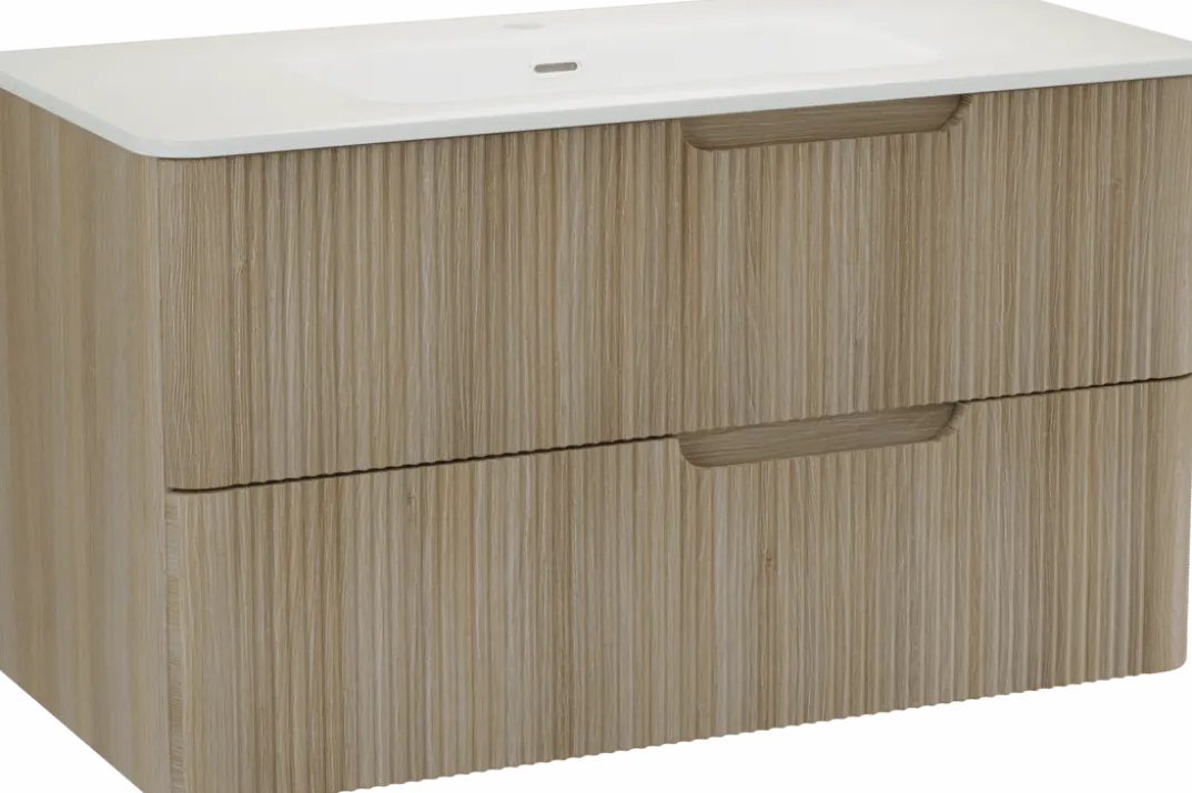 Linie Curvo badkamermeubel met Baro Curvo wastafel