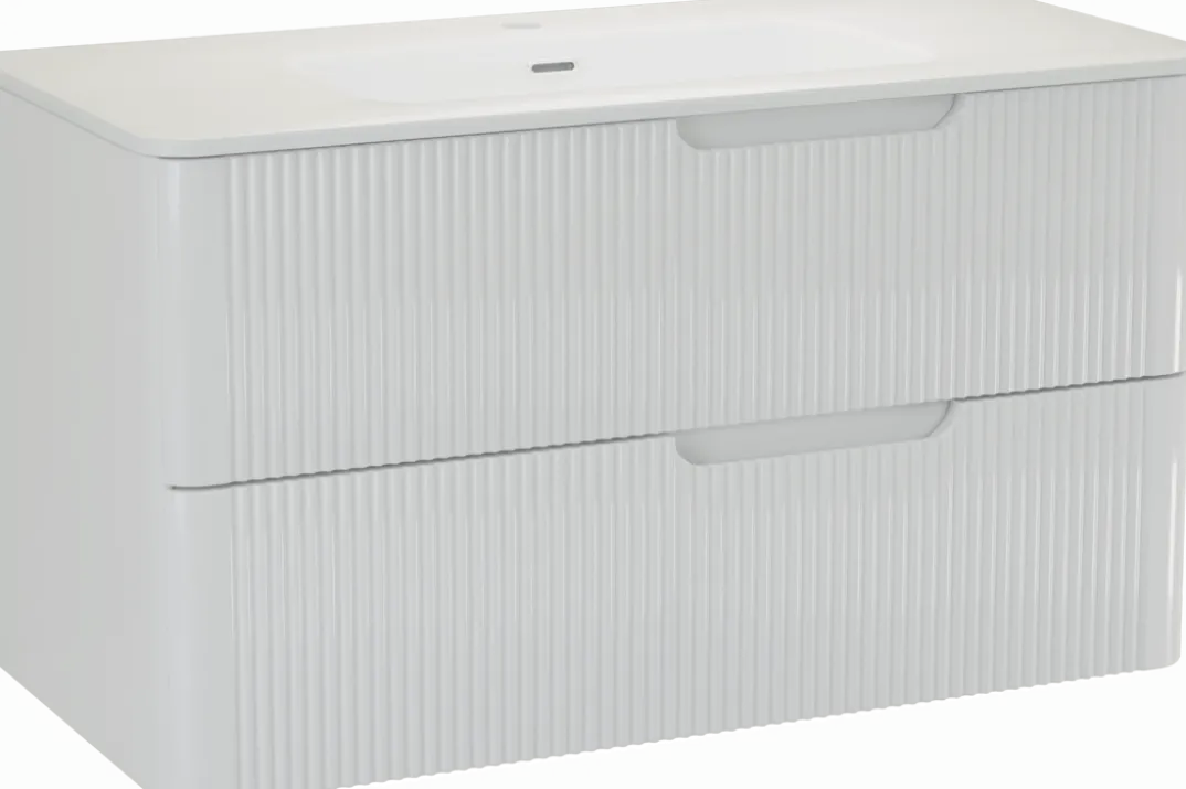 Linie Curvo badkamermeubel met Baro Curvo wastafel