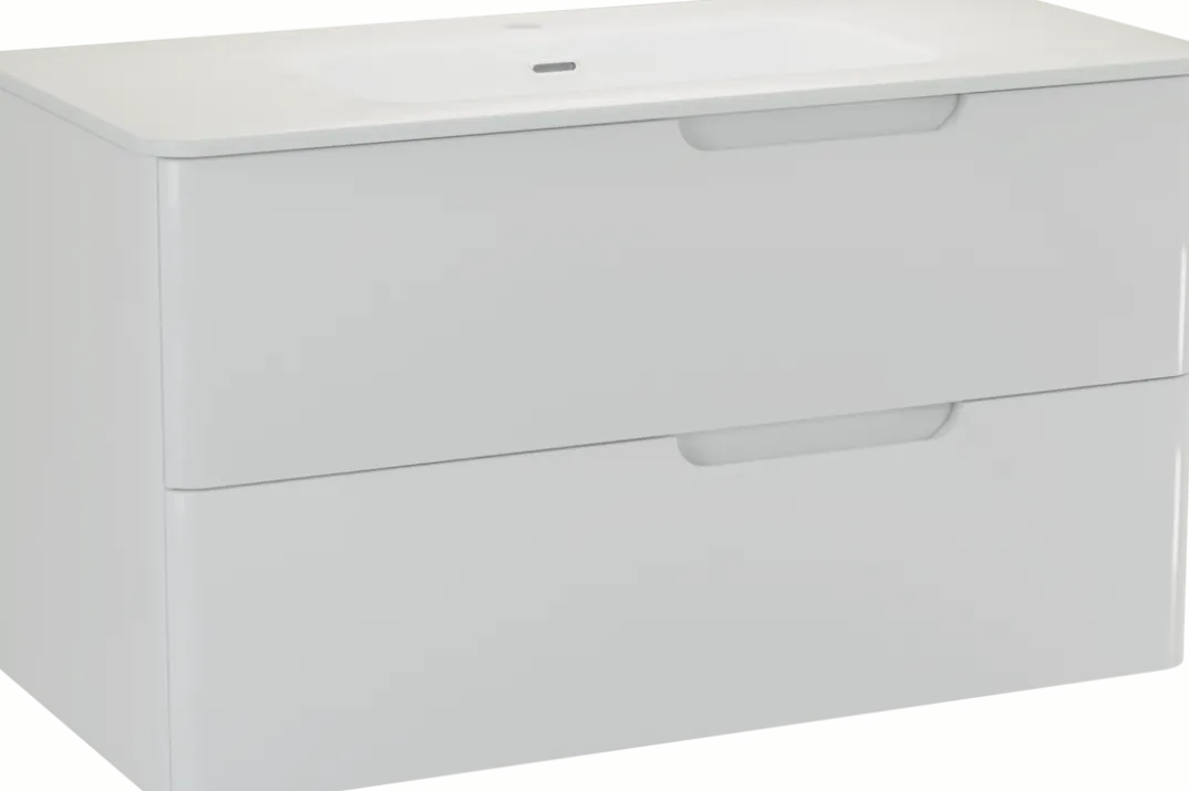 Linie Curvo badkamermeubel met Baro Curvo wastafel