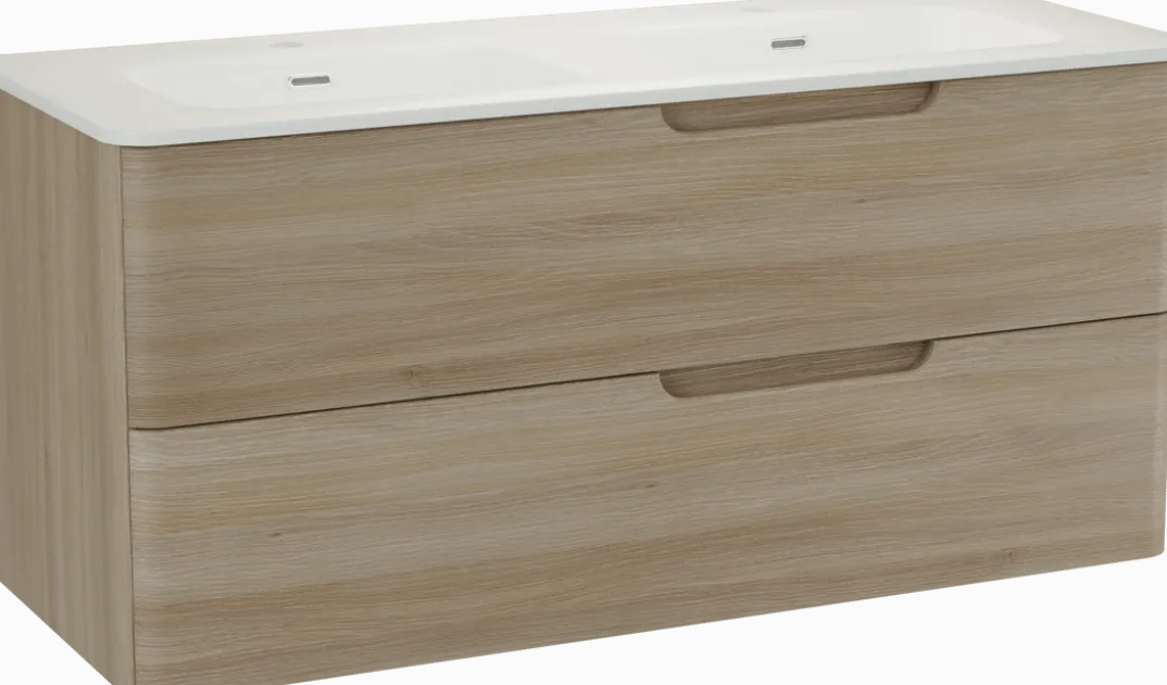 Linie Curvo badkamermeubel met Baro Curvo wastafel