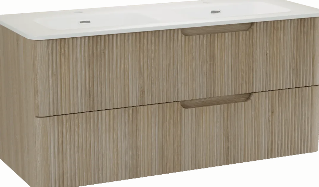 Linie Curvo badkamermeubel met Baro Curvo wastafel