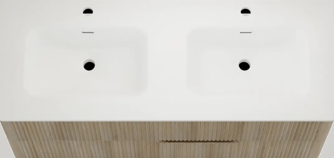 Linie Curvo badkamermeubel met Baro Curvo wastafel