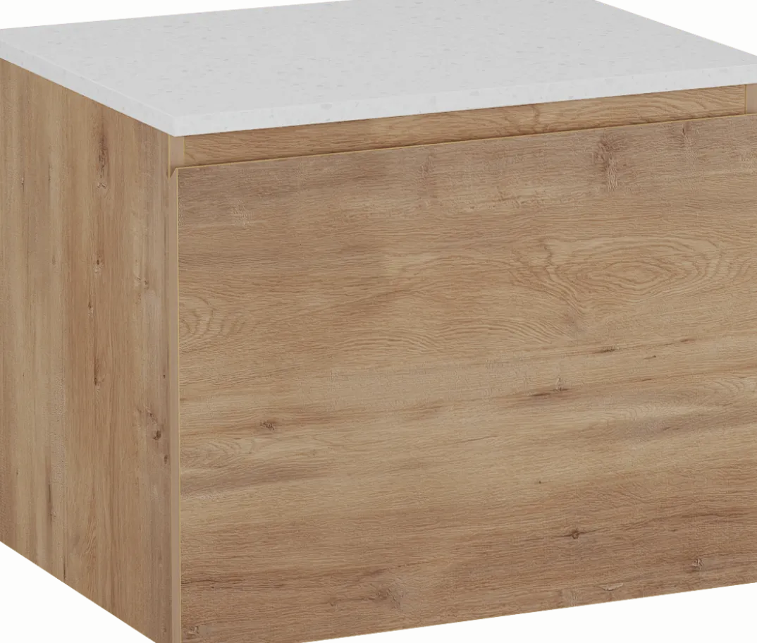 Linie Lado badkamermeubel met Lado wastafelblad voor waskom(men)