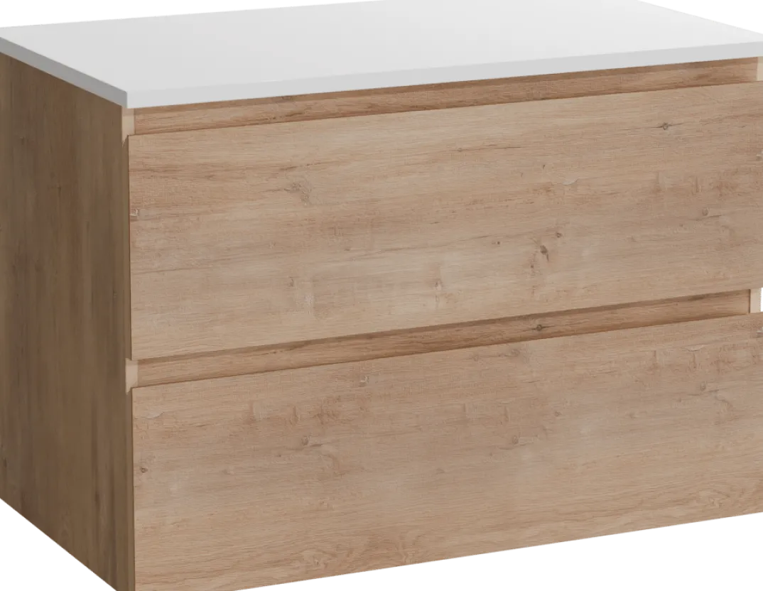 Linie Lado badkamermeubel met Lado wastafelblad voor waskom(men)