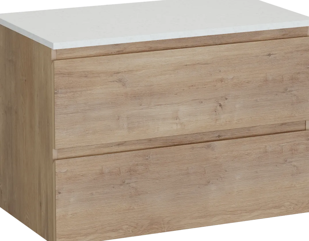 Linie Lado badkamermeubel met Lado wastafelblad voor waskom(men)