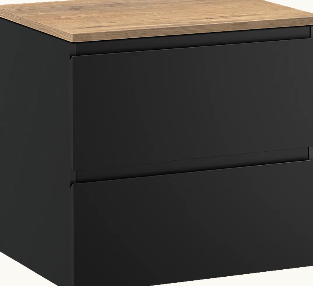 Linie Lado badkamermeubel met Lado wastafelblad voor waskom(men)