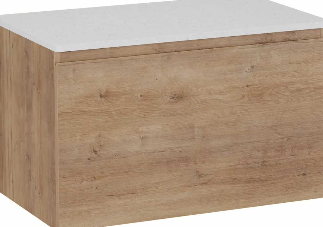 Linie Lado badkamermeubel met Lado wastafelblad voor waskom(men)