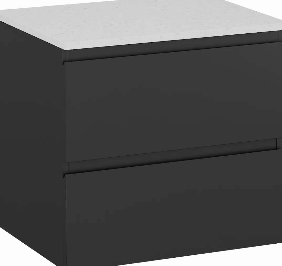Linie Lado badkamermeubel met Lado wastafelblad voor waskom(men)