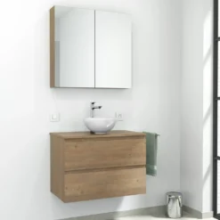 Linie Lado badkamermeubel met Lado wastafelblad voor waskom(men)