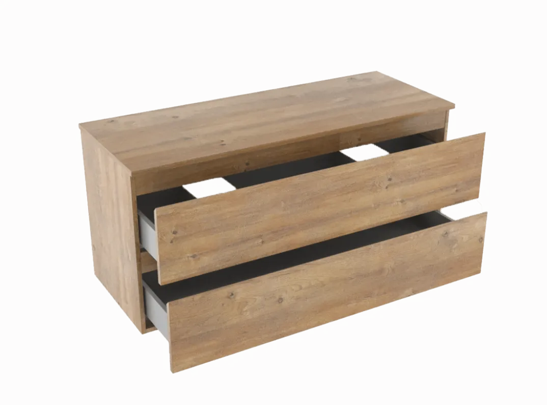 Linie Lado badkamermeubel met Lado wastafelblad voor waskom(men)