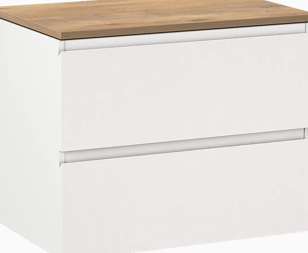 Linie Lado badkamermeubel met Lado wastafelblad voor waskom(men)