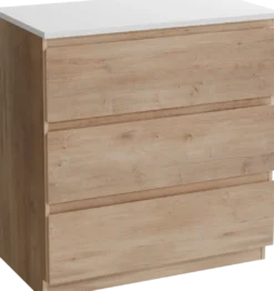 Linie Lado badkamermeubel met Lado wastafelblad voor waskom(men)