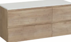 Linie Lado badkamermeubel met Lado wastafelblad voor waskom(men)