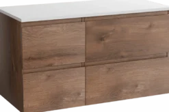 Linie Lado badkamermeubel met Lado wastafelblad voor waskom(men)