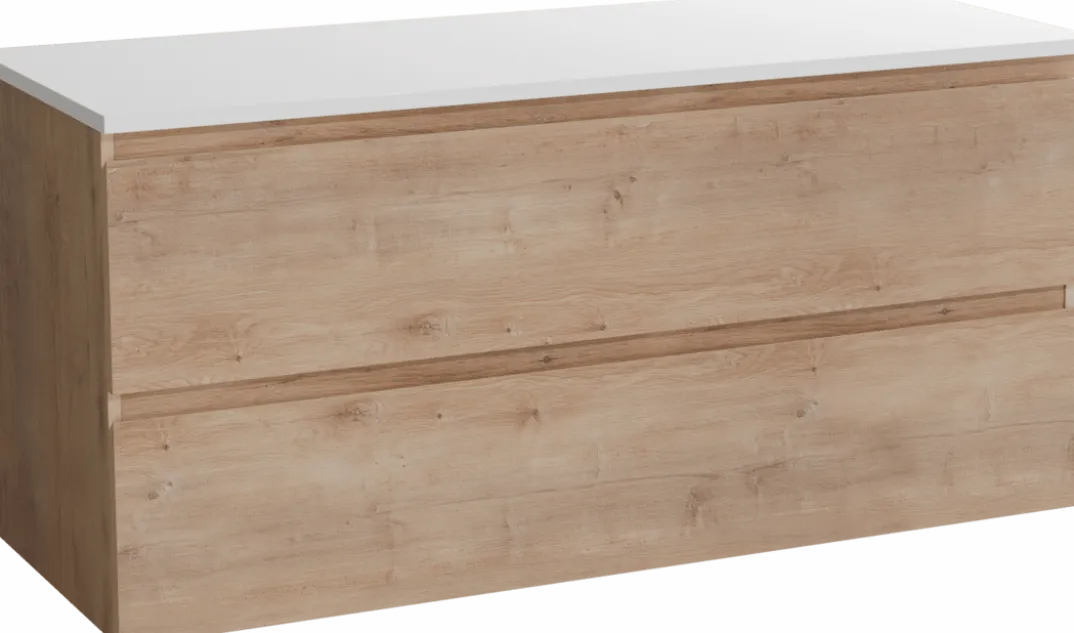 Linie Lado badkamermeubel met Lado wastafelblad voor waskom(men)