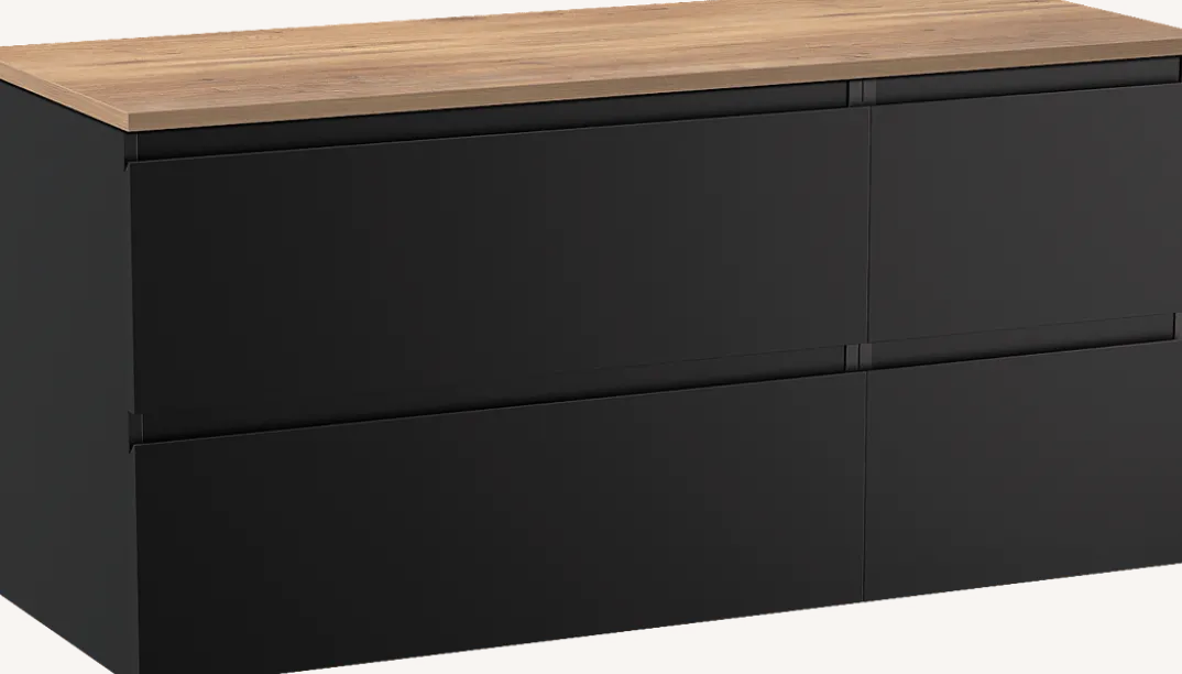 Linie Lado badkamermeubel met Lado wastafelblad voor waskom(men)