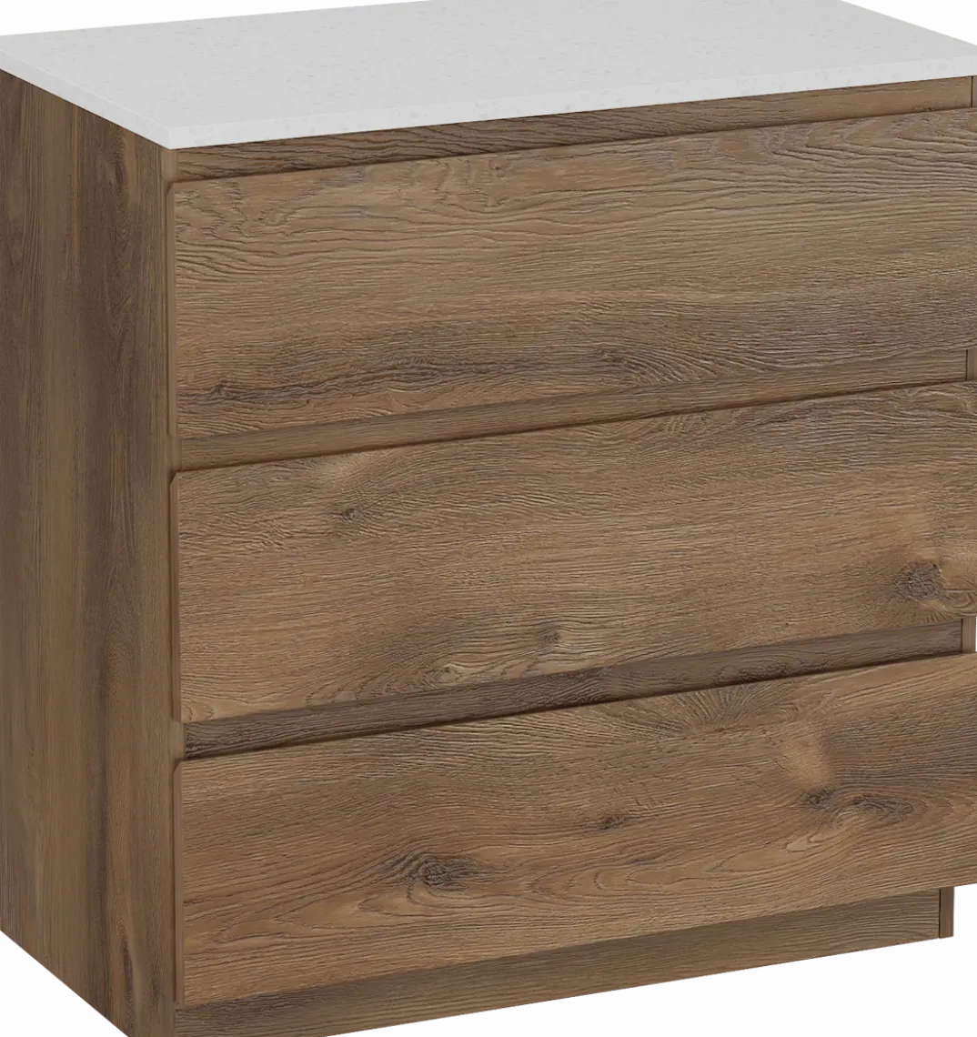 Linie Lado badkamermeubel met Lado wastafelblad voor waskom(men)