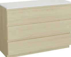 Linie Lado badkamermeubel met Lado wastafelblad voor waskom(men)