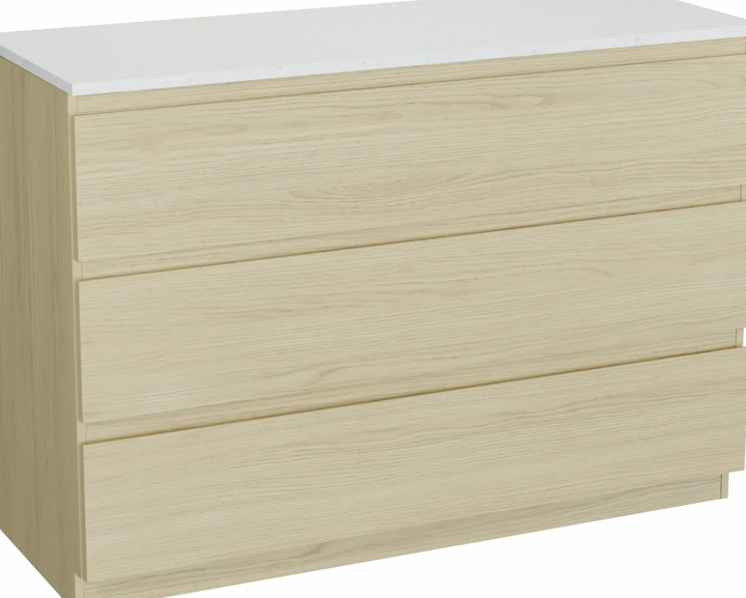 Linie Lado badkamermeubel met Lado wastafelblad voor waskom(men)