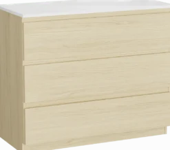 Linie Lado badkamermeubel met Lado wastafelblad voor waskom(men)