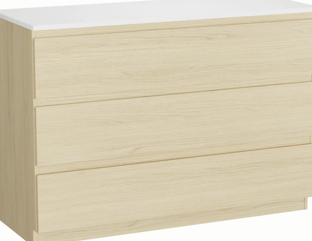Linie Lado badkamermeubel met Lado wastafelblad voor waskom(men)