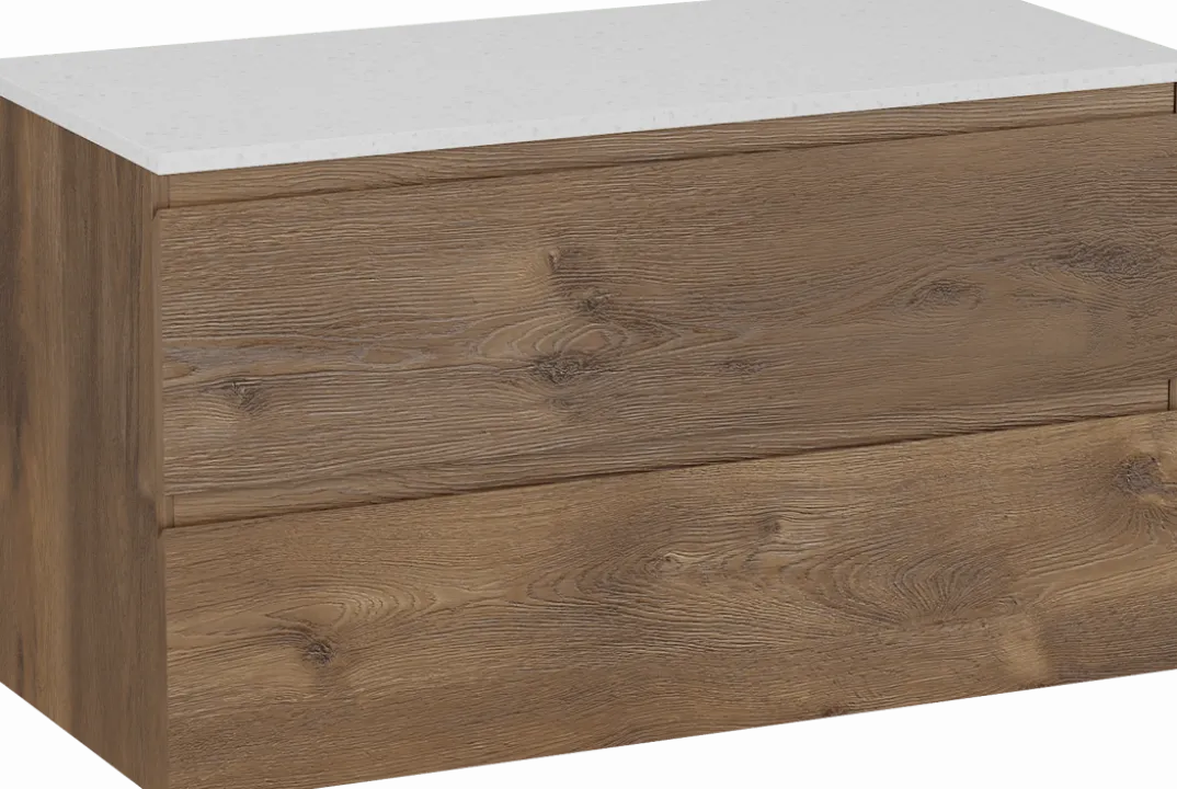 Linie Lado badkamermeubel met Lado wastafelblad voor waskom(men)