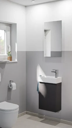 Linie Lado toiletmeubel met Baro wastafel