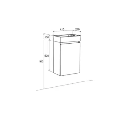 Linie Lado toiletmeubel met Baro wastafel