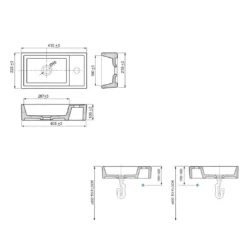 Linie Lado toiletmeubel met Baro wastafel
