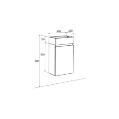 Linie Lado toiletmeubel met Vano wastafel