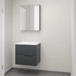 Linie Ribbo badkamermeubel met Vano wastafel en spiegelkast