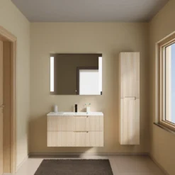 Linie Ribbo badkamermeubel met Lado wastafelblad voor waskom(men)