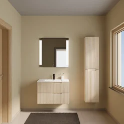 Linie Ribbo badkamermeubel met Lado wastafelblad voor waskom(men)