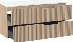 Linie Ribbo badkamermeubel met Lado wastafelblad voor waskom(men)