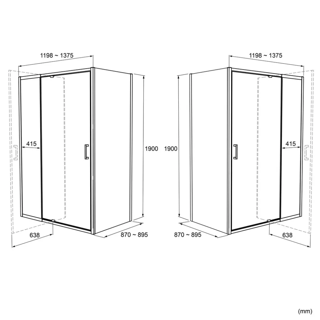 Luca Varess Vidor Telescope douchecabine met draaideur