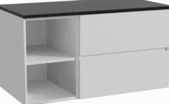 Storke Edge badkamermeubel met Panton wastafelblad voor waskom(men)