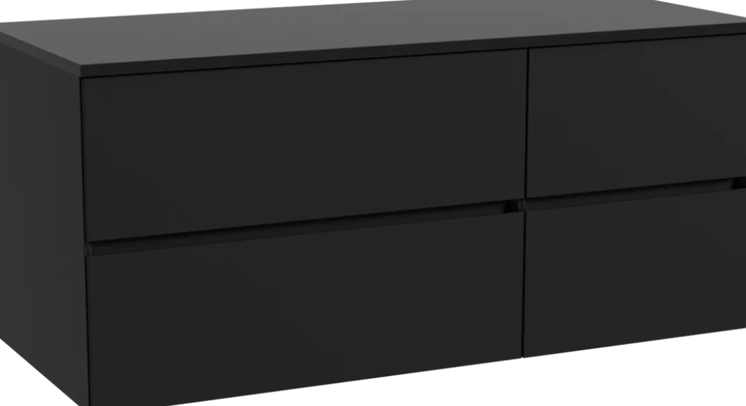 Storke Edge badkamermeubel met Panton wastafelblad voor waskom(men)