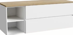 Storke Edge badkamermeubel met Panton wastafelblad voor waskom(men)