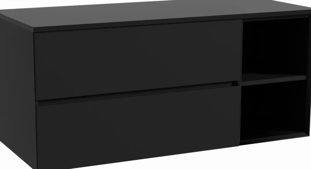 Storke Edge badkamermeubel met Panton wastafelblad voor waskom(men)