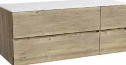Storke Edge badkamermeubel met Tavola wastafelblad voor waskom(men)