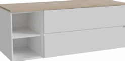 Storke Edge badkamermeubel met Panton wastafelblad voor waskom(men)