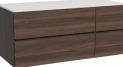 Storke Edge badkamermeubel met Tavola wastafelblad voor waskom(men)